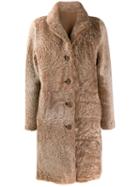S.w.o.r.d 6.6.44 Shearling Coat - Brown