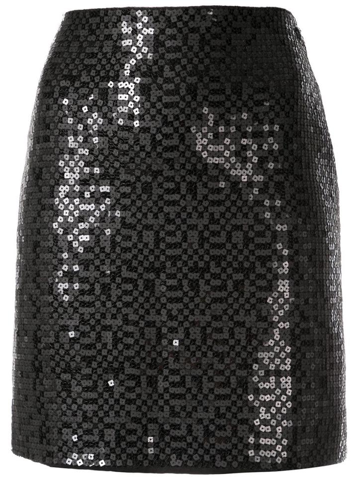 Chanel Vintage Sequined Mini Skirt - Black