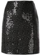 Chanel Vintage Sequined Mini Skirt - Black