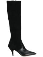 Tory Burch Panelled Mid-calf Boots - Black