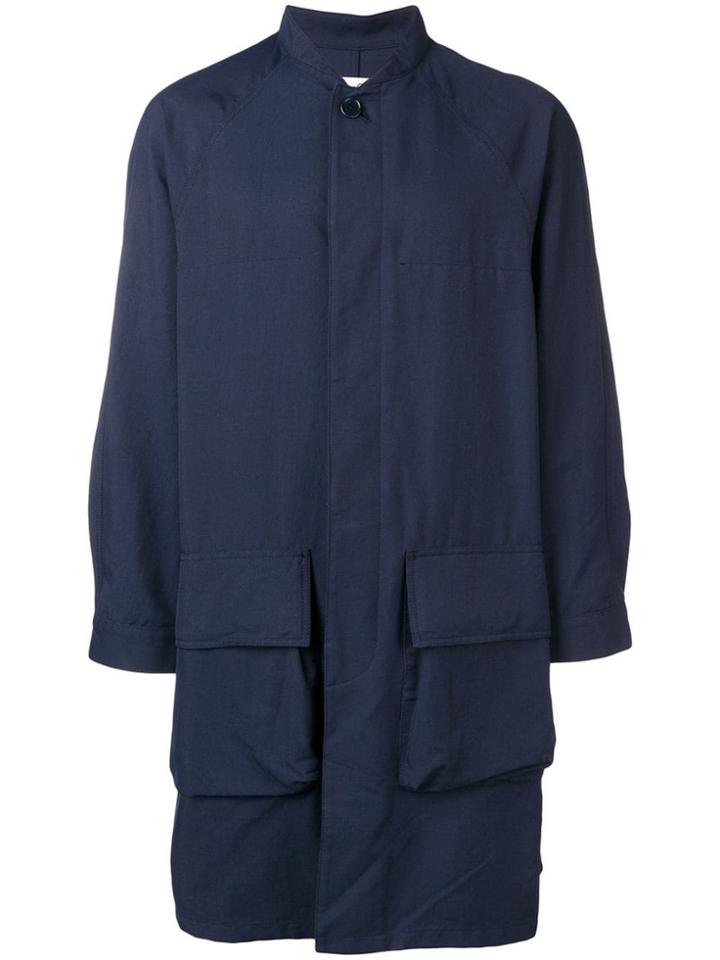 Ymc Single-breasted Coat - Blue