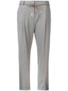 Eleventy Cropped Skinny Trousers - Grey