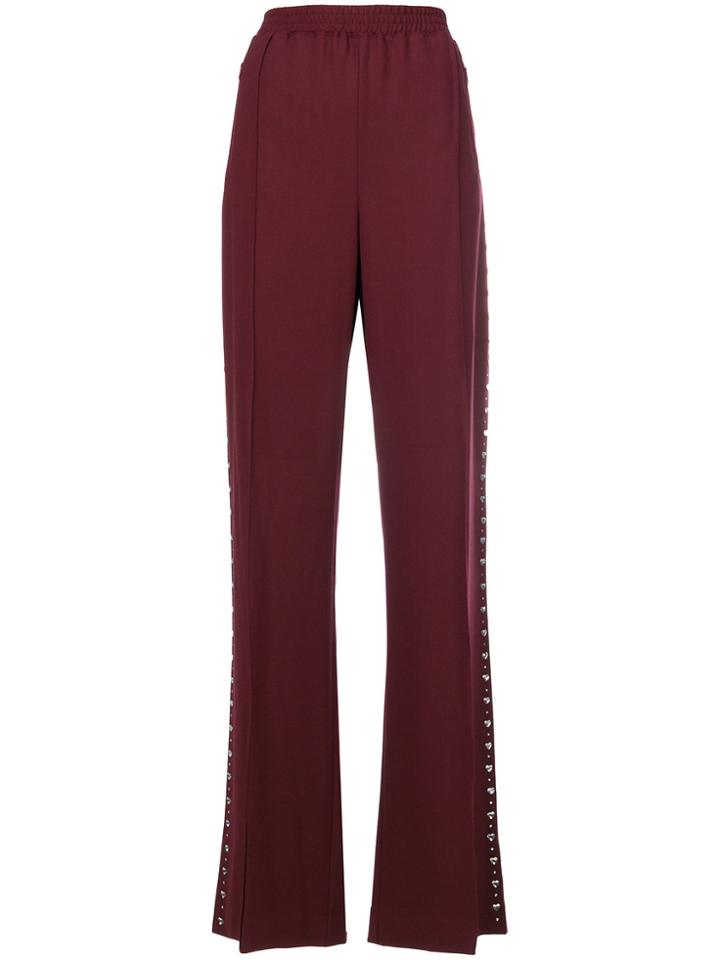 Area Pleated Studded Trousers - Red
