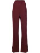 Area Pleated Studded Trousers - Red