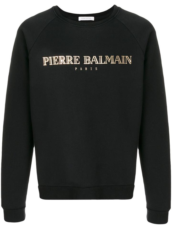 Pierre Balmain Logo Print Sweatshirt - Black