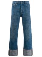 Valentino Rolled-up Hems Vltn Jeans - Blue