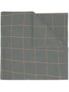 Umd Cashmere 'grid' Knit Scarf - Grey
