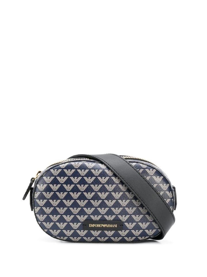 Emporio Armani Logo Print Belt Bag - Blue