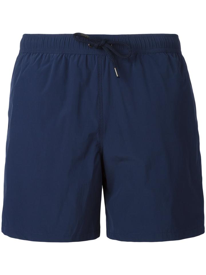 Aspesi Boat Print Swim Shorts, Men's, Size: Large, Blue, Polyamide/spandex/elastane