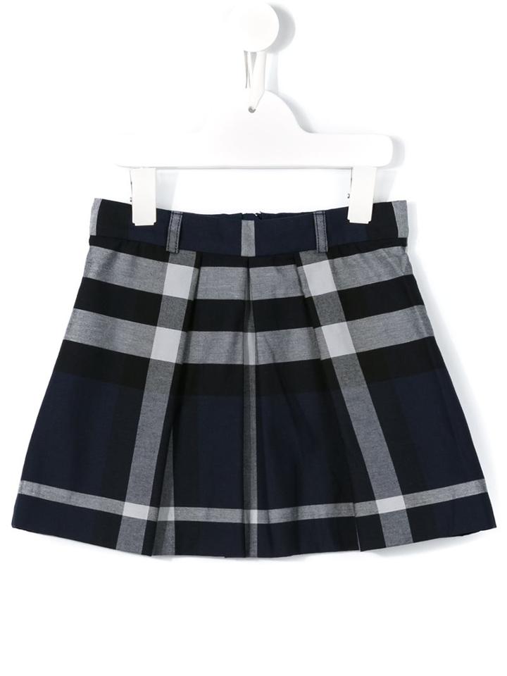 Burberry Kids Checked Skirt, Girl's, Size: 10 Yrs, Blue