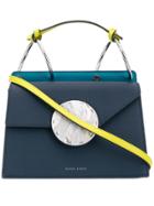 Danse Lente Marble Lock Crossbody Bag - Blue