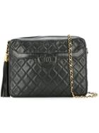 Chanel Vintage Quilted Cc Logos Fringe Single Chain Shoulder Bag -