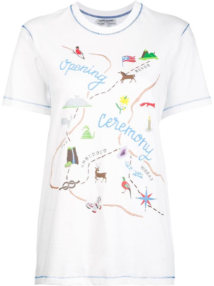 Opening Ceremony Printed T-shirt, Women's, Size: Small, White, Cotton