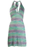 Missoni Vintage 1990's Fitted Zig-zag Dress - Green