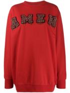 Amen Bead-embellished Jumper - Red