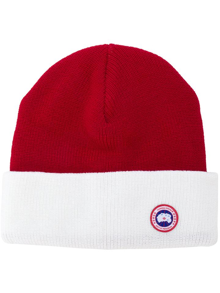 Canada Goose Two-tone Beanie - Red