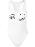 Chiara Ferragni - Winking One-piece Swimsuit - Women - Polyester - S, Women's, White, Polyester