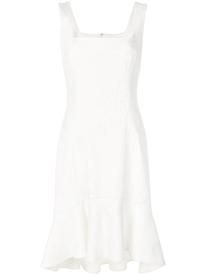 Emanuel Ungaro Flared Jacquard Dress - White