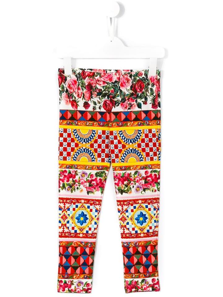 Dolce & Gabbana Kids Mambo Print Leggings, Girl's, Size: 8 Yrs