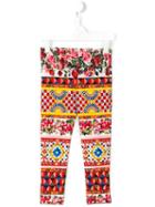 Dolce & Gabbana Kids Mambo Print Leggings, Girl's, Size: 8 Yrs