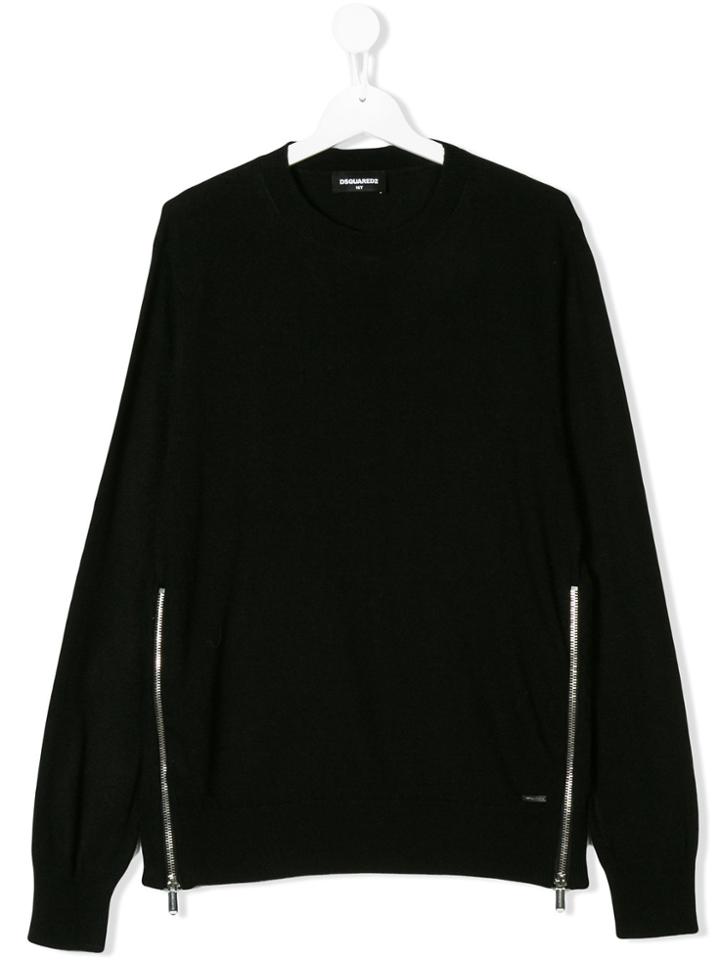 Dsquared2 Kids Side Zipped Jumper - Black