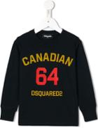 Dsquared2 Kids Canadian 64 Print Sweatshirt, Boy's, Size: 10 Yrs, Blue