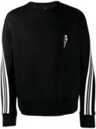 Neil Barrett Striped Sleeves Sweatshirt - Black