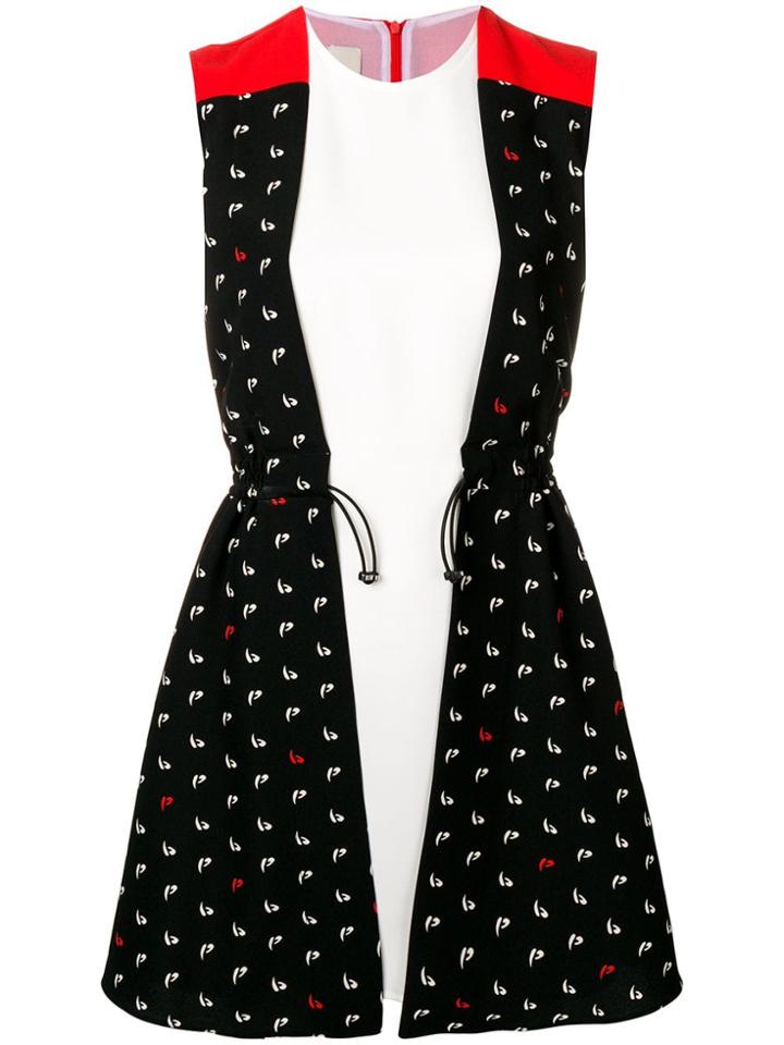 Pinko Colour Block Flared Dress - Black