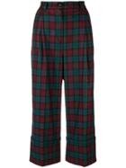 I'm Isola Marras Plaid Cropped Trousers - Red