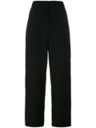Max Mara Wide-legged Cropped Trousers, Women's, Size: 40, Black, Triacetate/polyester