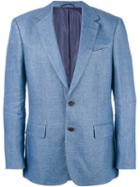 Gieves & Hawkes - Button Blazer - Men - Linen/flax/cupro - 42, Blue, Linen/flax/cupro