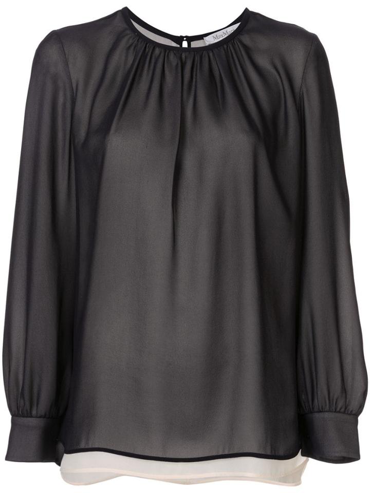 Max Mara Loose-fit Silk Top - Black