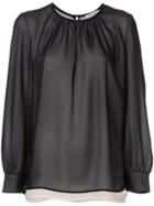 Max Mara Loose-fit Silk Top - Black