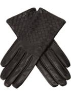 Bottega Veneta Intrecciato Gloves, Women's, Size: 8.5, Brown, Nappa Leather/leather