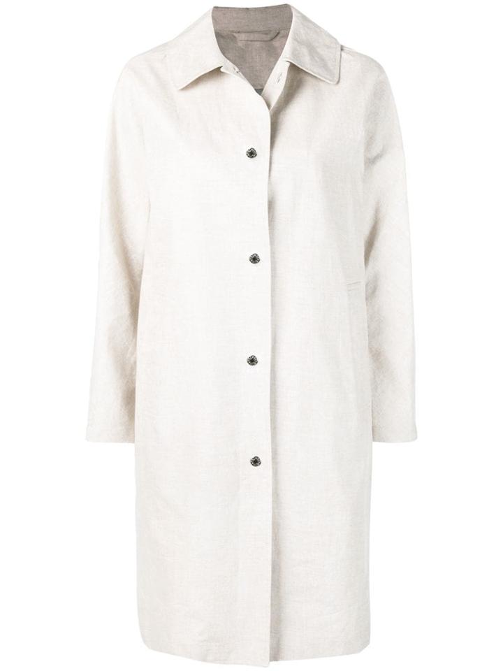Mackintosh Natural Storm System Linen Coat Lm-079st/p - Neutrals
