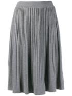 Calvin Klein Pleated Midi Skirt - Grey