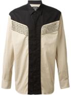 Dsquared2 Studded Shirt, Men's, Size: 48, Nude/neutrals, Cotton/spandex/elastane