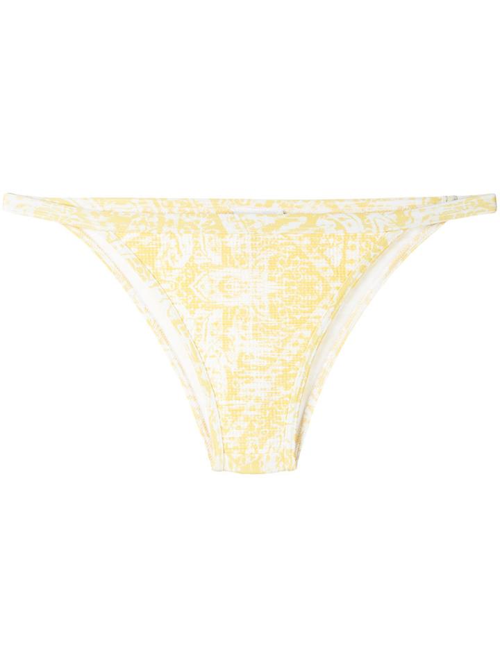 Evarae Printed Bikini Bottom, Women's, Size: Medium, White, Polyamide/spandex/elastane