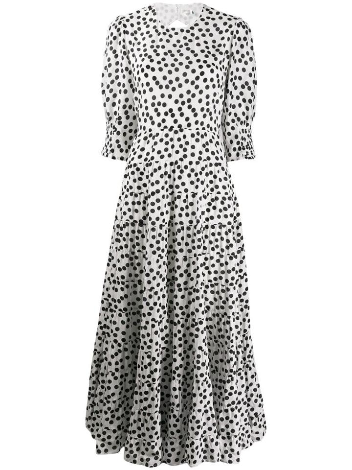 Rixo Agyness Polka Dot Dress - White
