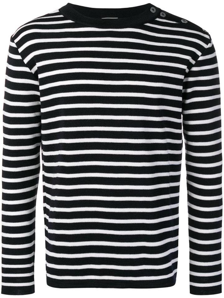 S.n.s. Herning Naval Knitted Stripe Jumper - Blue