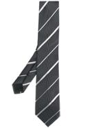 Emporio Armani Striped Tie - Black