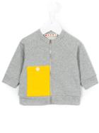 Marni Kids - Pocket Detail Zip Sweatshirt - Kids - Cotton - 24 Mth, Grey