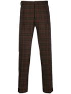 Berwich Checked Slim-fit Trousers - Brown