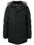 Moose Knuckles Fur Hooded Coat - Black