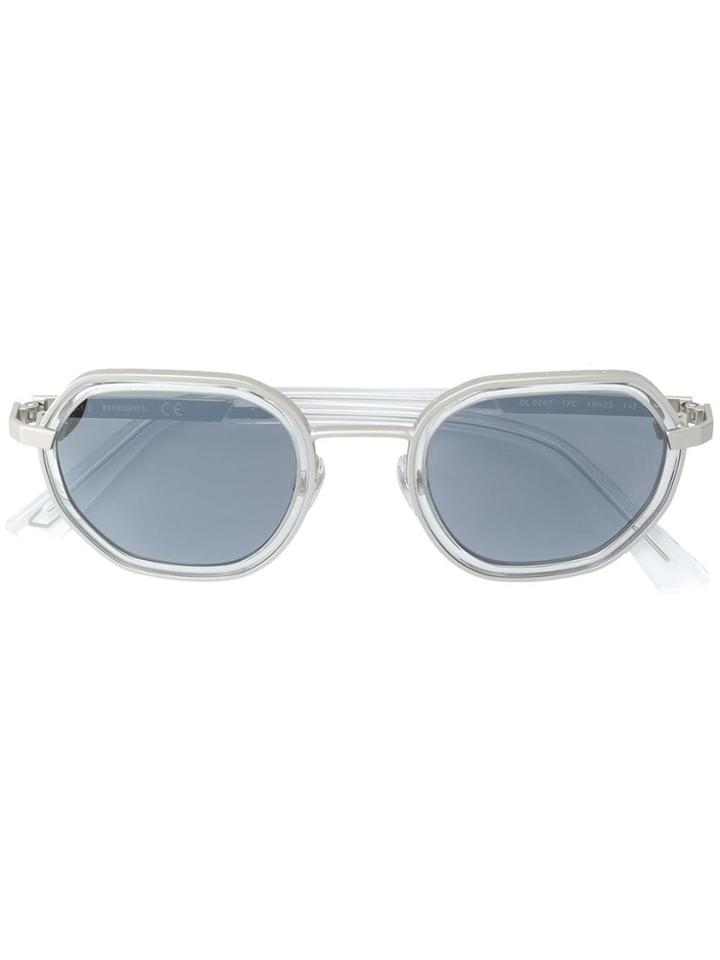 Diesel Square Frame Sunglasses - Metallic
