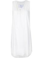 Derek Lam 10 Crosby Embroidered Detail Dress, Women's, Size: 2, White, Triacetate/polyester