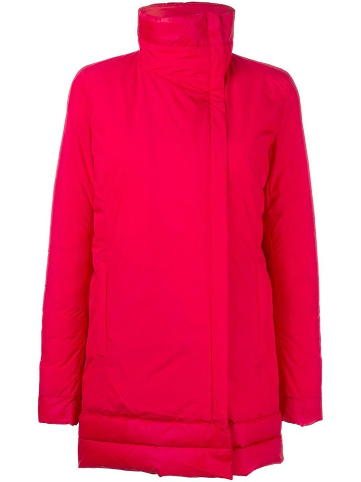 Save The Duck Double Breasted Padded Coat, Women's, Size: 2, Red, Polyester