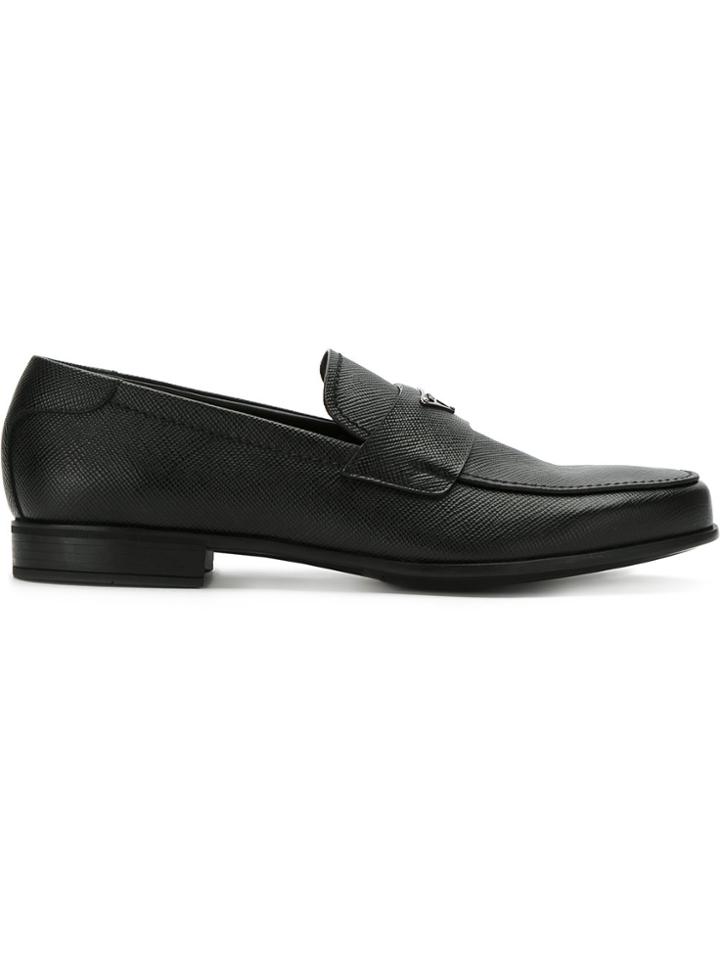 Prada Logo Oxford Shoes - Black
