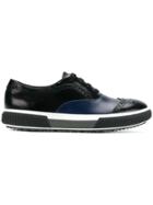 Prada Two Tone Lace-up Shoes - Black
