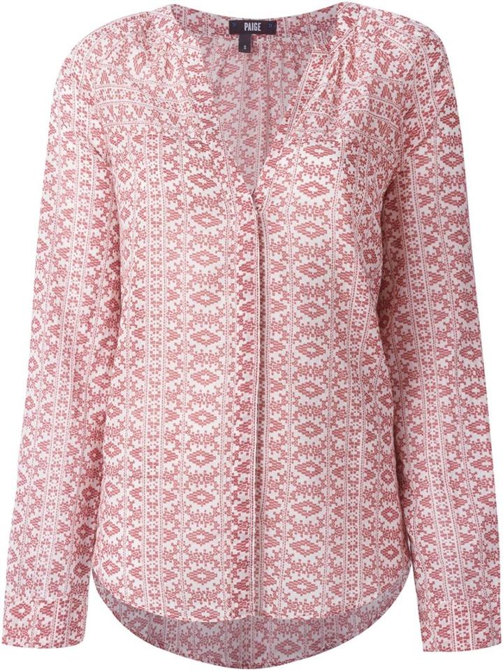 Paige Jobeth Blouse, Women's, Size: M, Red, Cotton